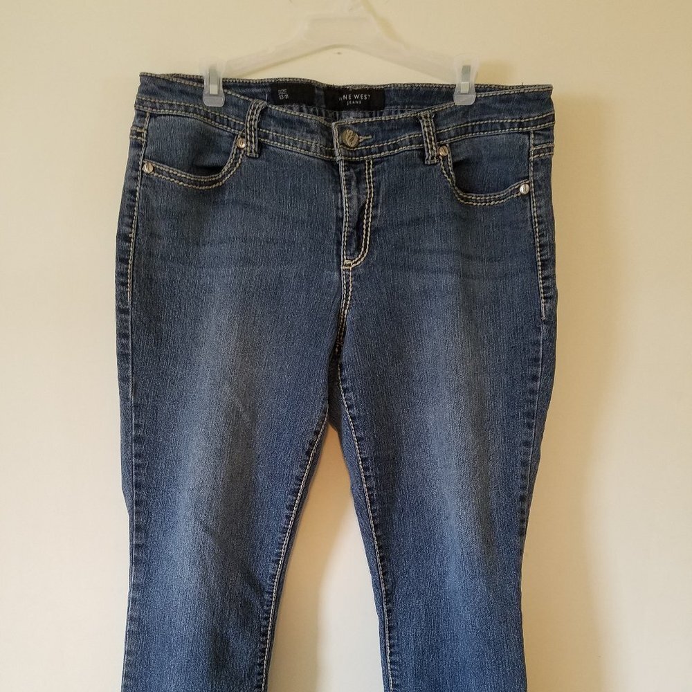 Nine West faded denim jeans sz 12 average - Picture 4 of 5